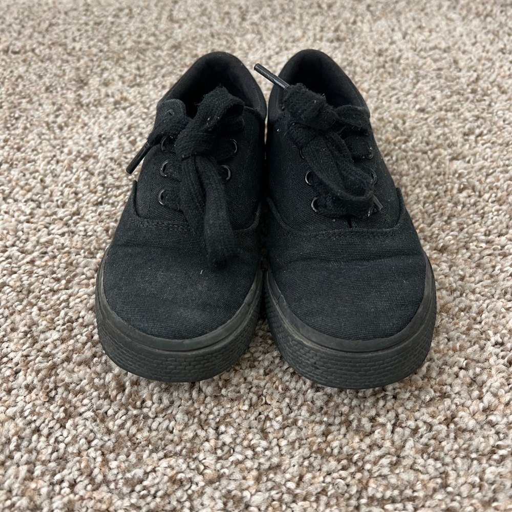 Children’s Place Kids Black Canvas Sneakers 11